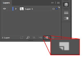screen capture of Layers panel with the Page icon highlighted